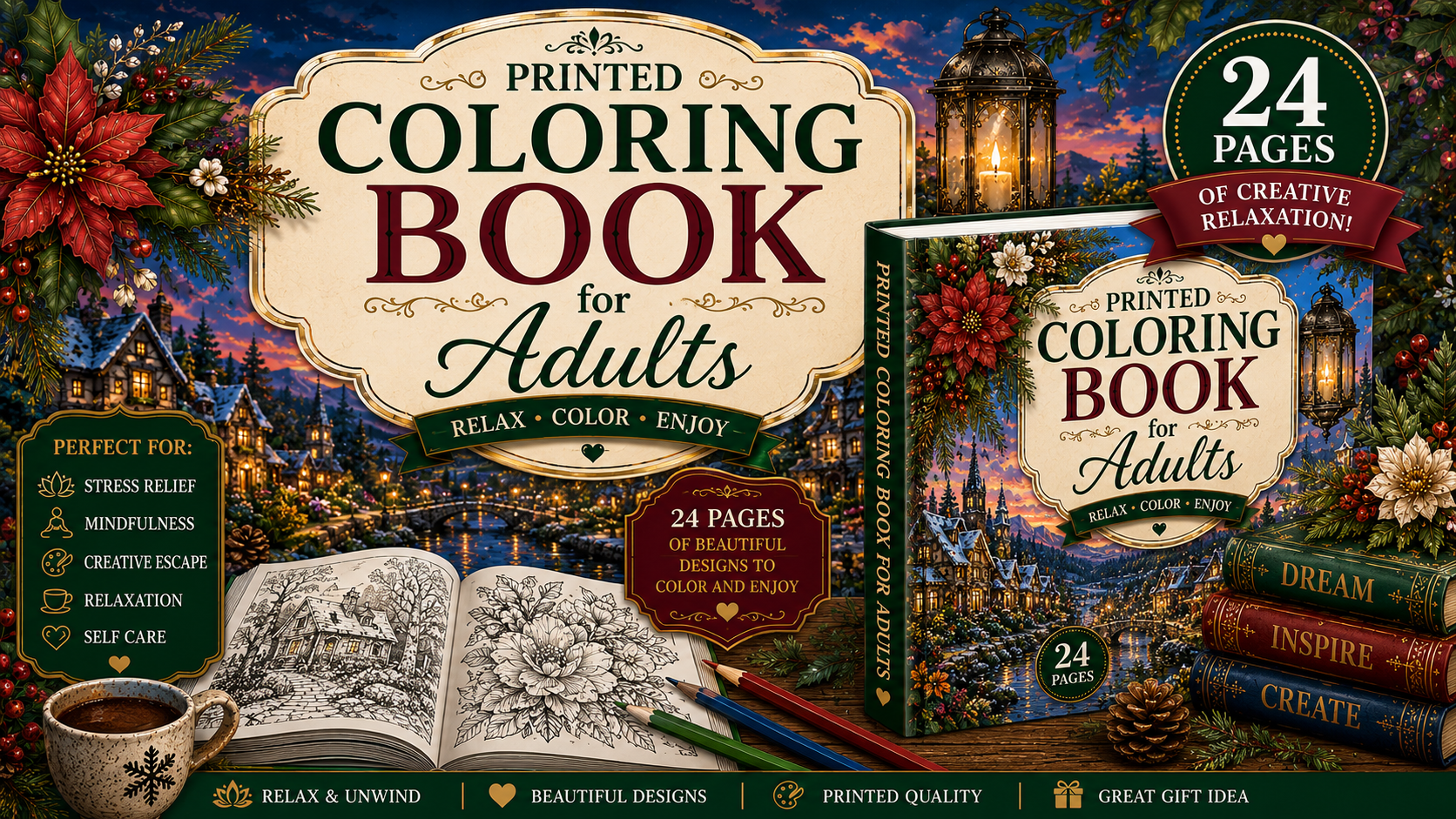 High-quality printed coloring books