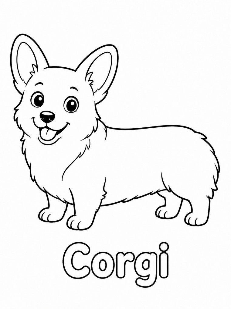 Dog Breeds Coloring Book  - Digital Download 20 Printable Coloring Page (PDF)