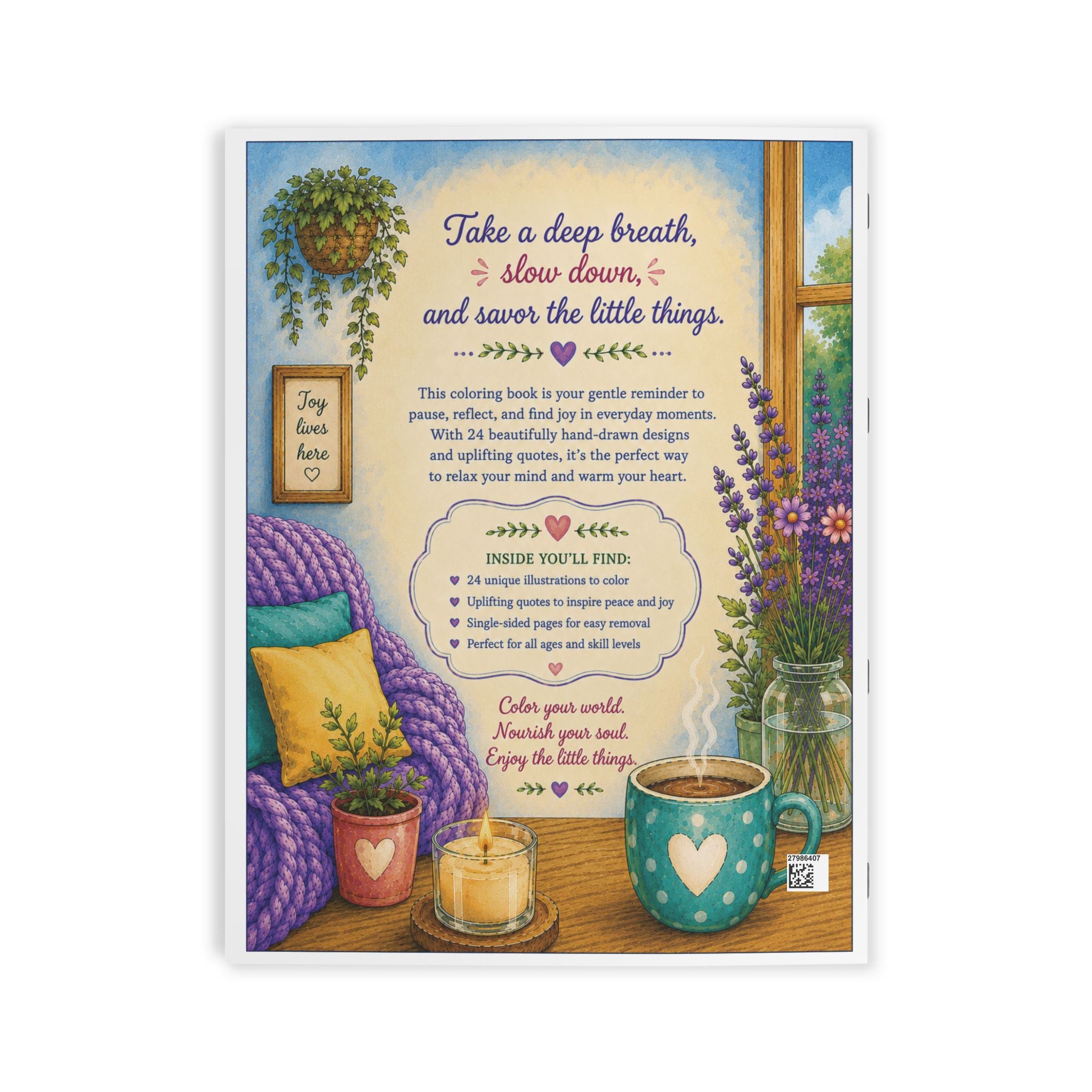 Calm Moments Coloring Book — 24 pages