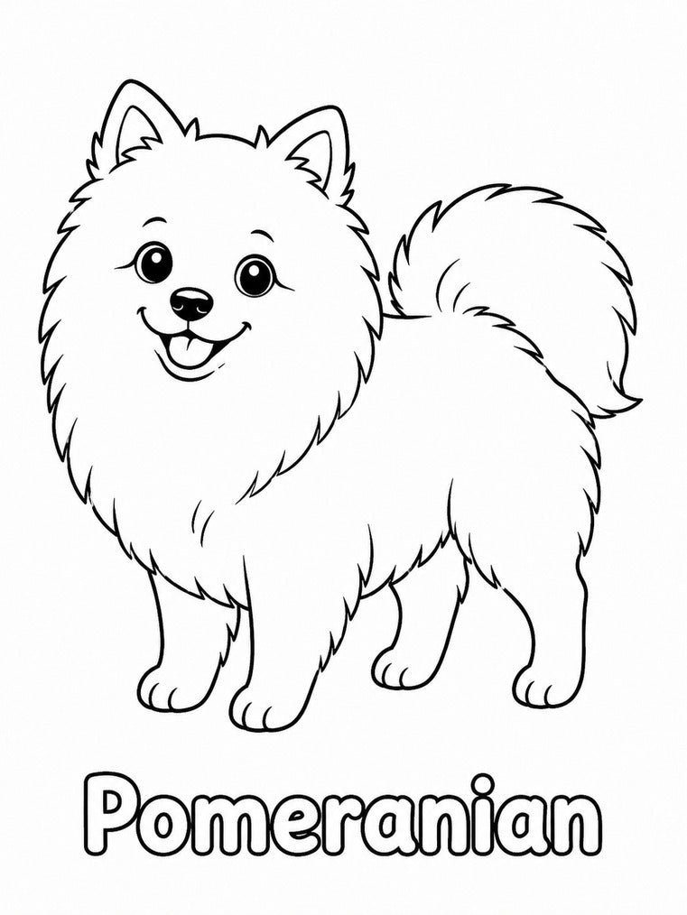 Dog Breeds Coloring Book  - Digital Download 20 Printable Coloring Page (PDF)