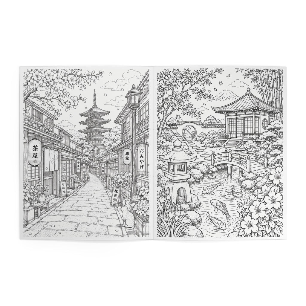 Japan Coloring Book - 24 pages