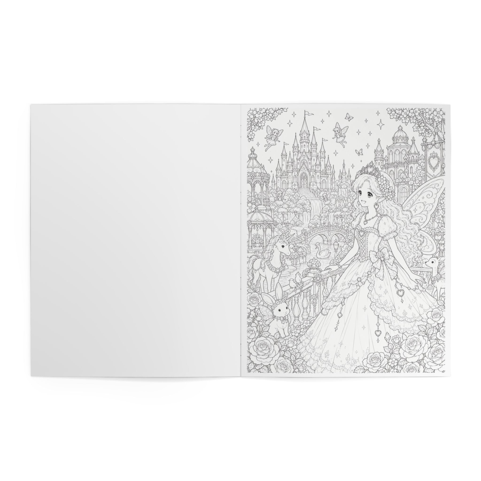 Fairy Princess Coloring Book  - 24Pages
