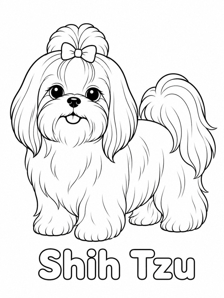 Dog Breeds Coloring Book  - Digital Download 20 Printable Coloring Page (PDF)