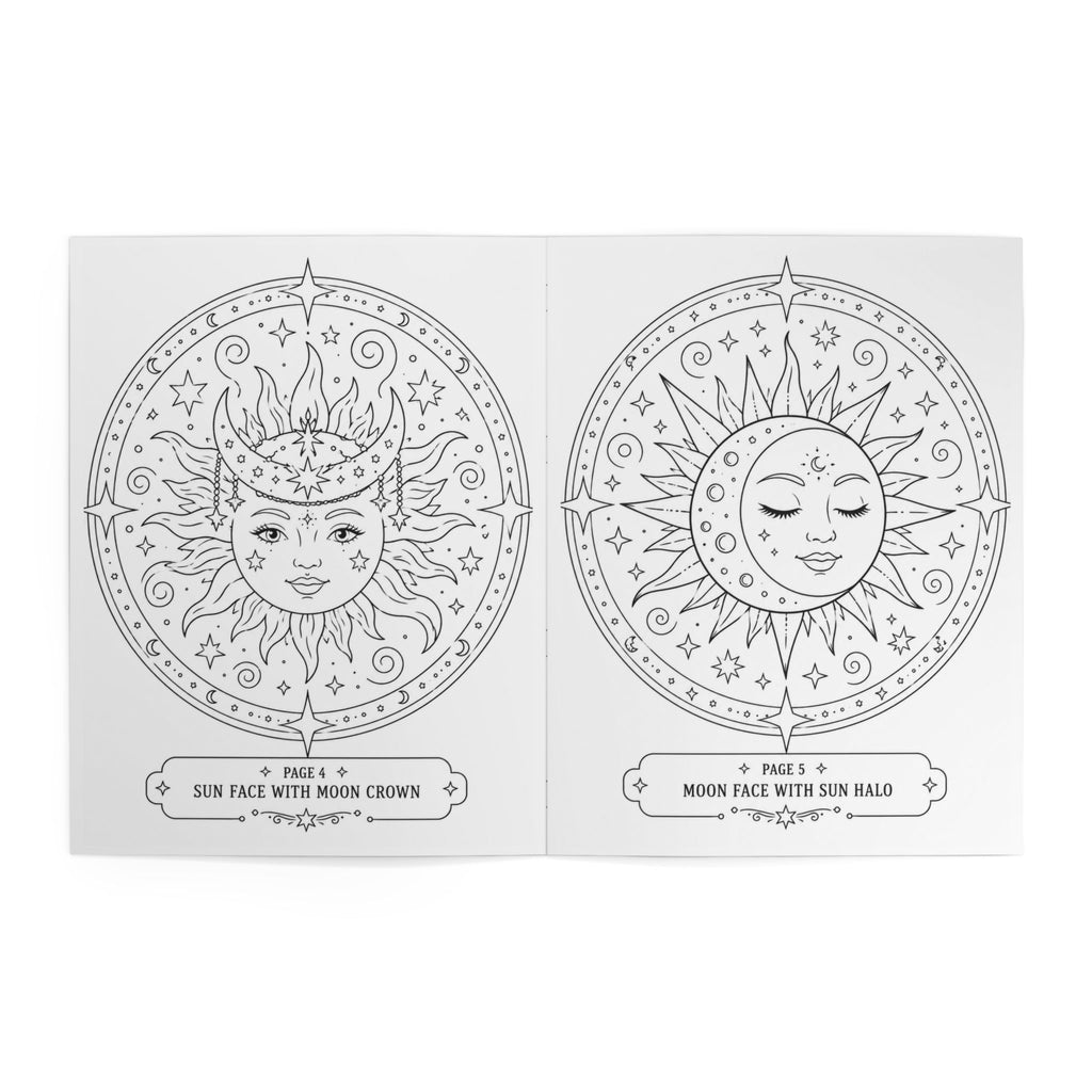 Sun & Moon Coloring Book — Coloring Book (24 Pages)