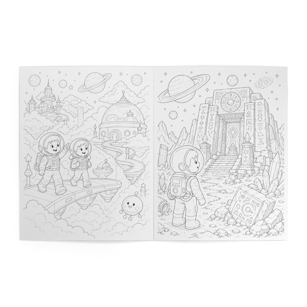 Space Adventures Coloring Book - 24 Pages