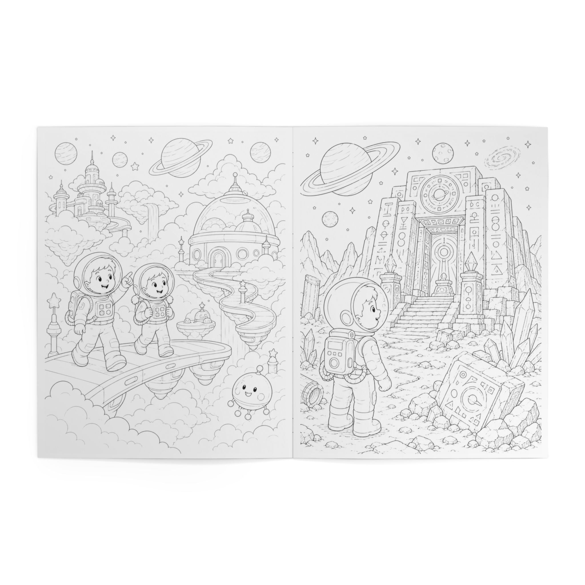 Space Adventures Coloring Book - 24 Pages