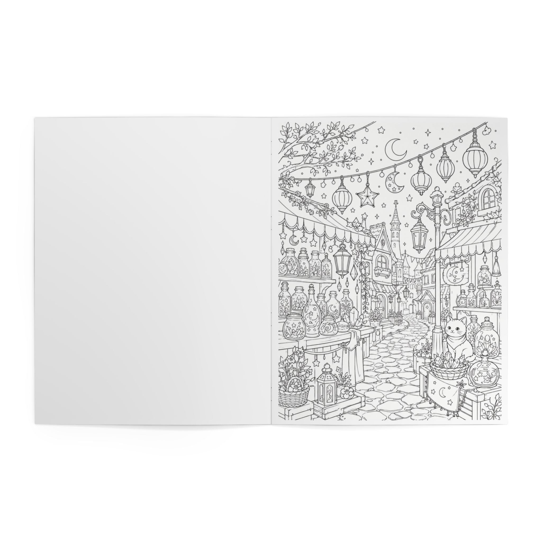Magical Shops Coloring Book - 24 Pages