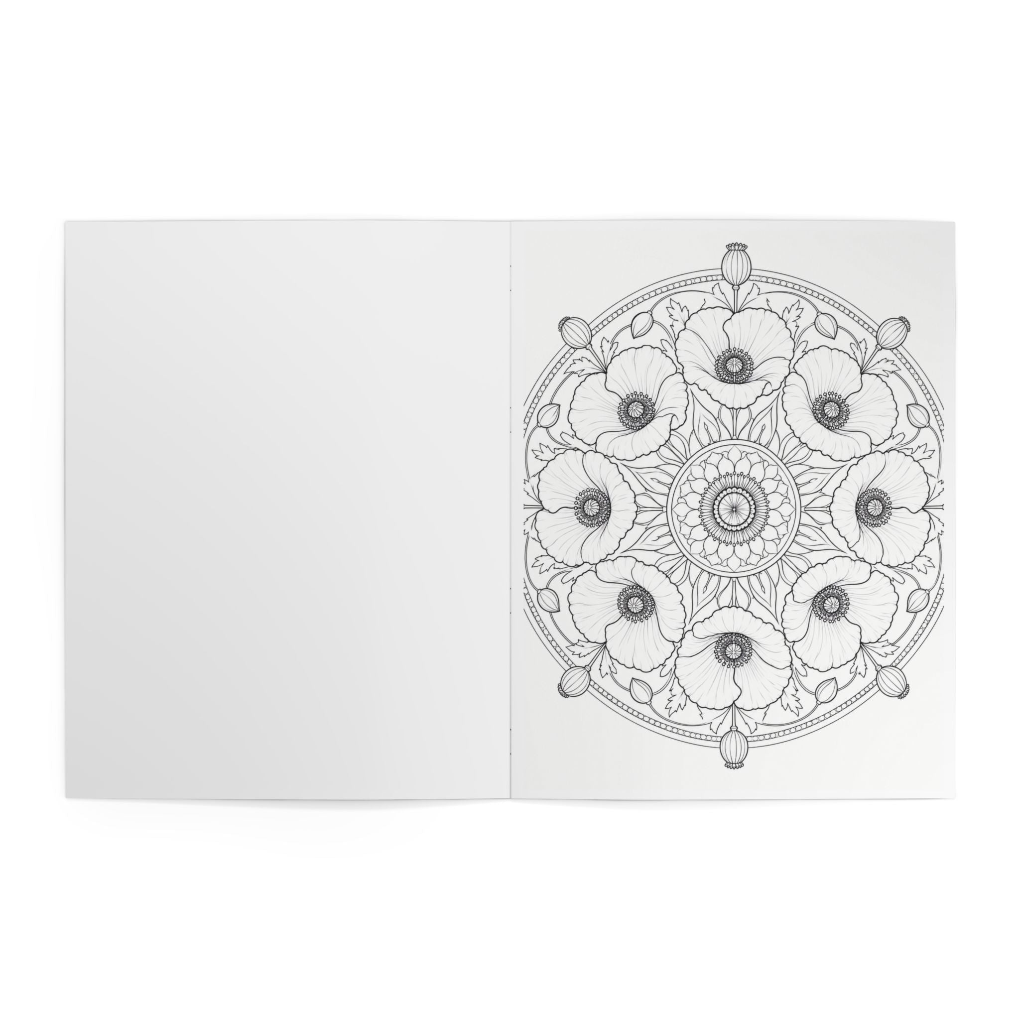Floral Mandala Coloring Book - (24 Pages)