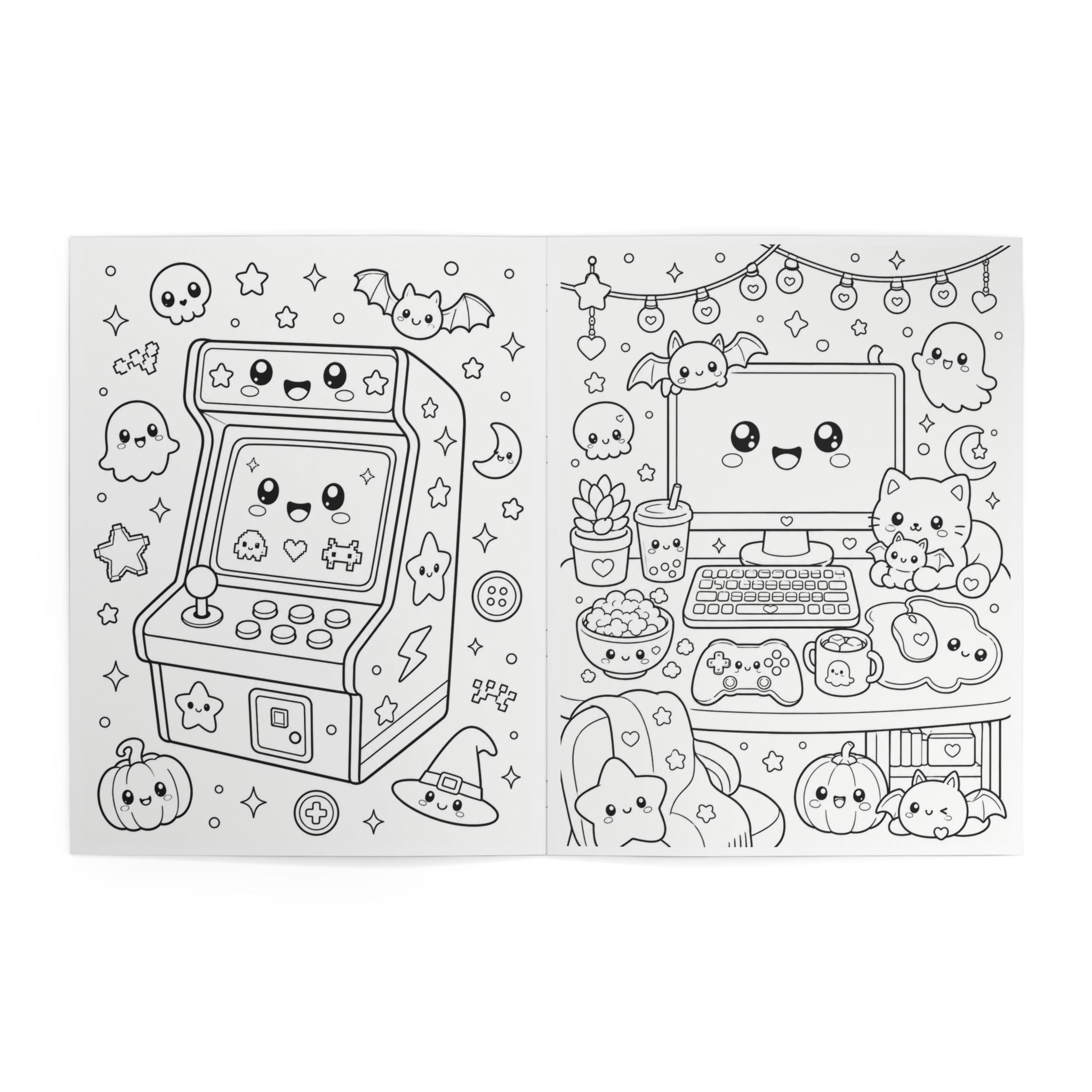 Kawaii Gaming Gadgets Coloring Book —  24 Pages