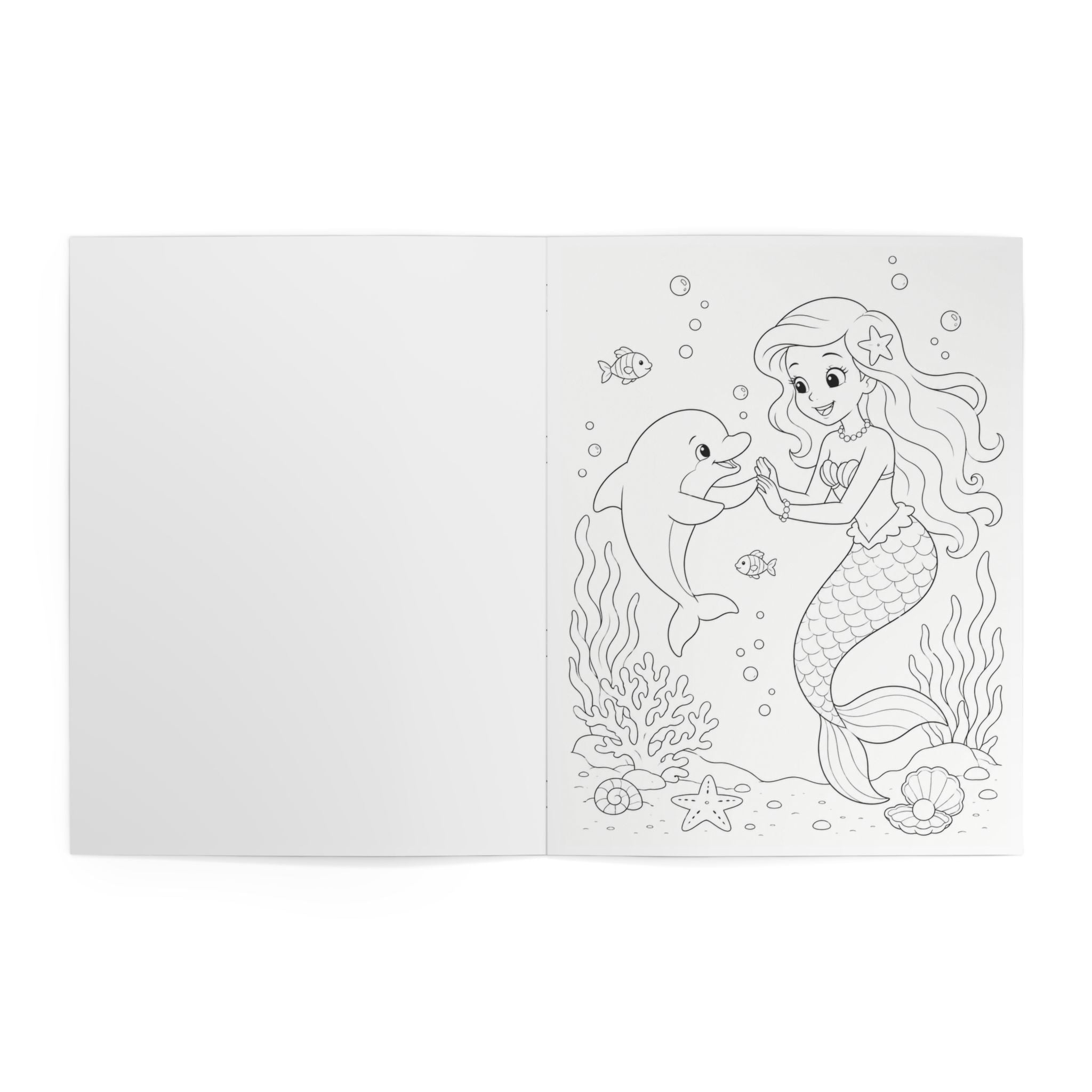 Mermaid Coloring Book for Kids - 24 Pages