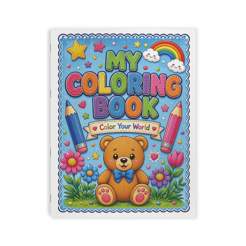 Kids’ Teddy Bear Coloring Book — 24 Pages