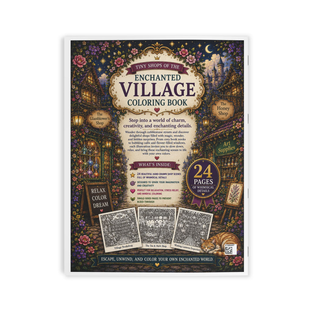 Enchanted Village Coloring Book - 24 Pages