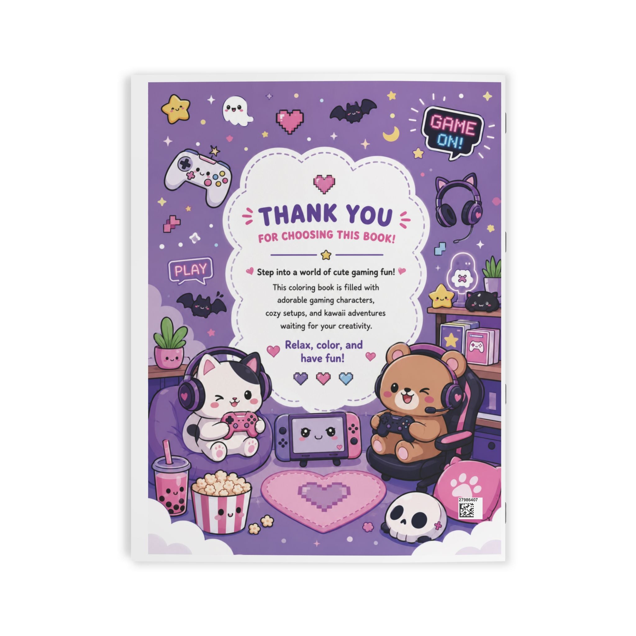 Kawaii Gaming Gadgets Coloring Book —  24 Pages