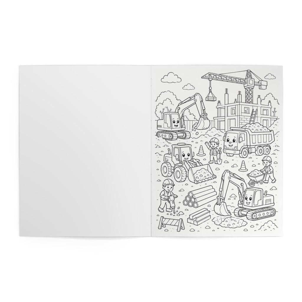 Transportation Town Coloring Book for Kids - 24 Pages