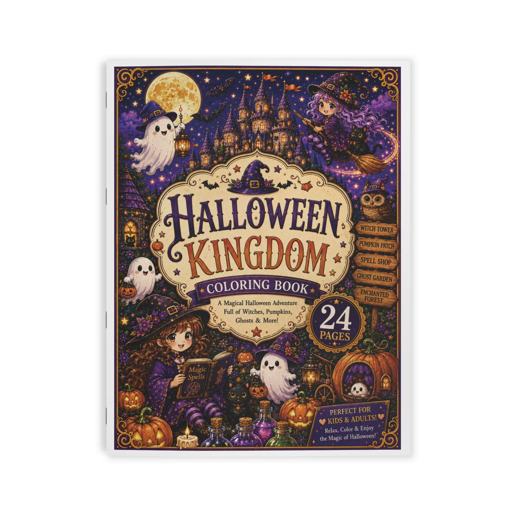 Halloween Kingdom Coloring Book - 24 Pages
