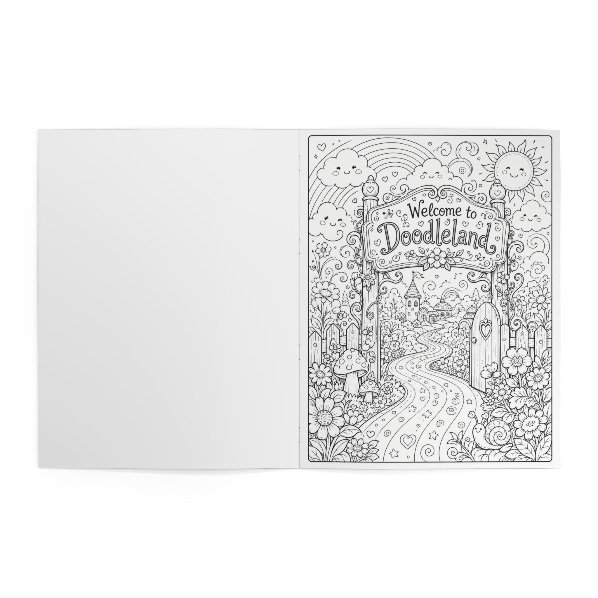 Doodleland Kids Coloring Book - 24 Pages