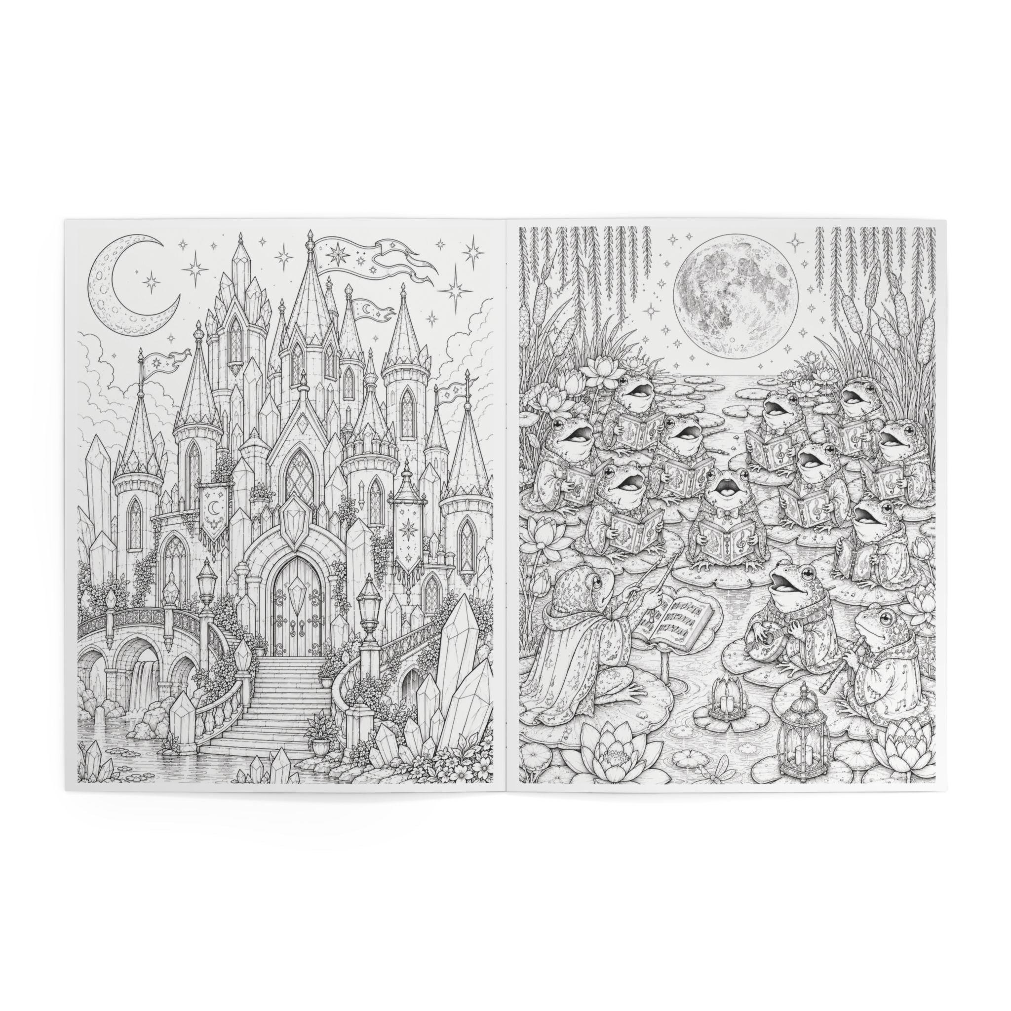 Enchanted Forest Sanctuary Coloring Book - 24 pages