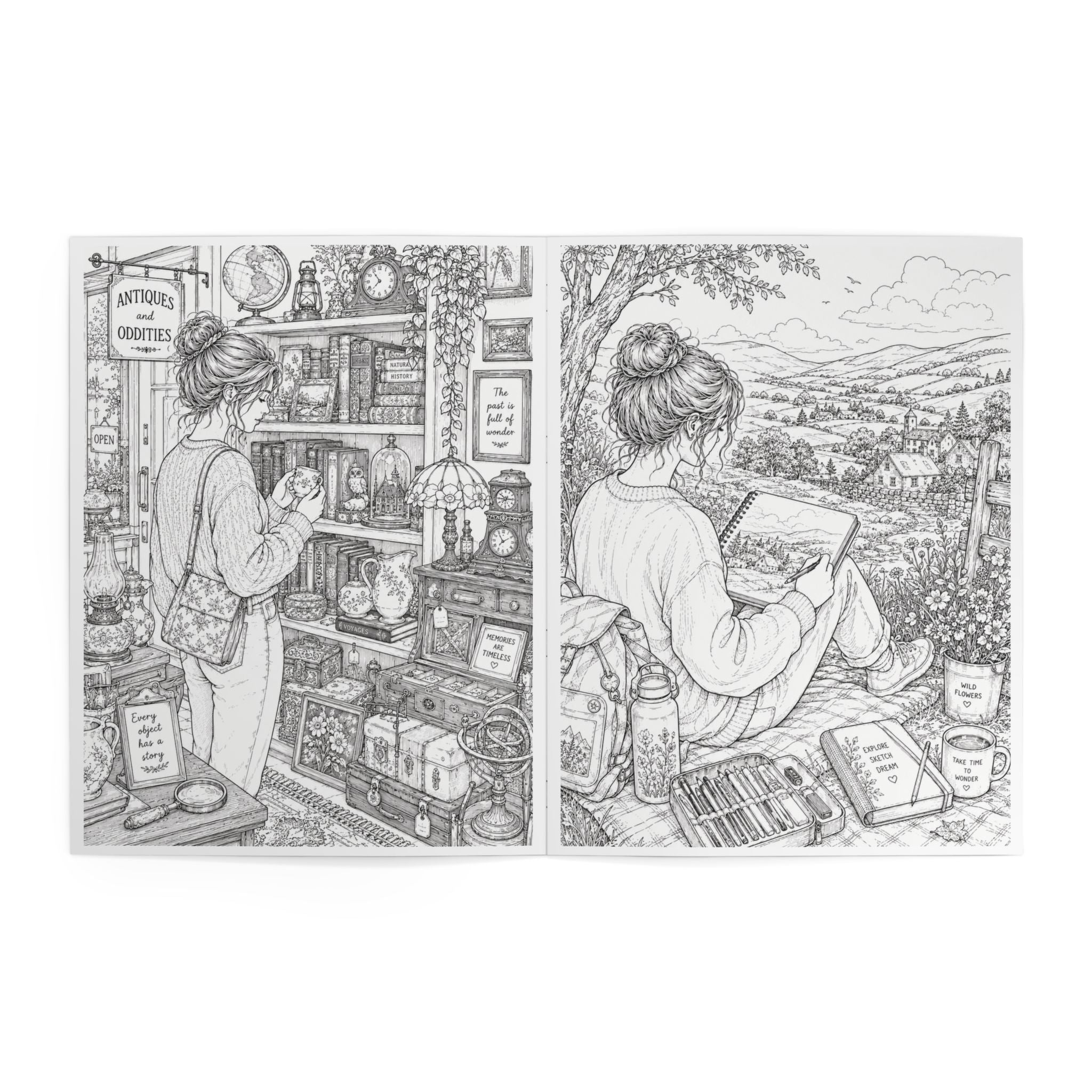 Calm Moments Coloring Book — 24 pages