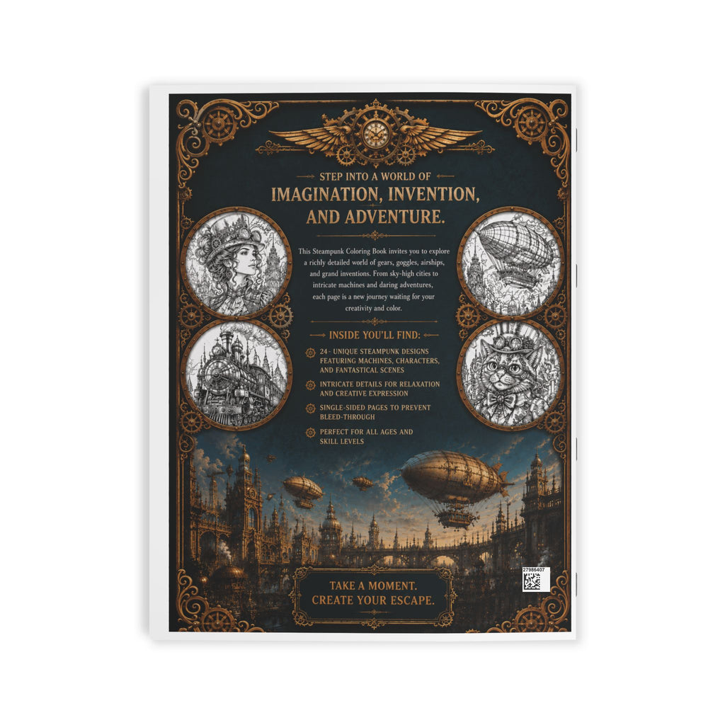 Steampunk 2 Coloring Book - 24 Pages