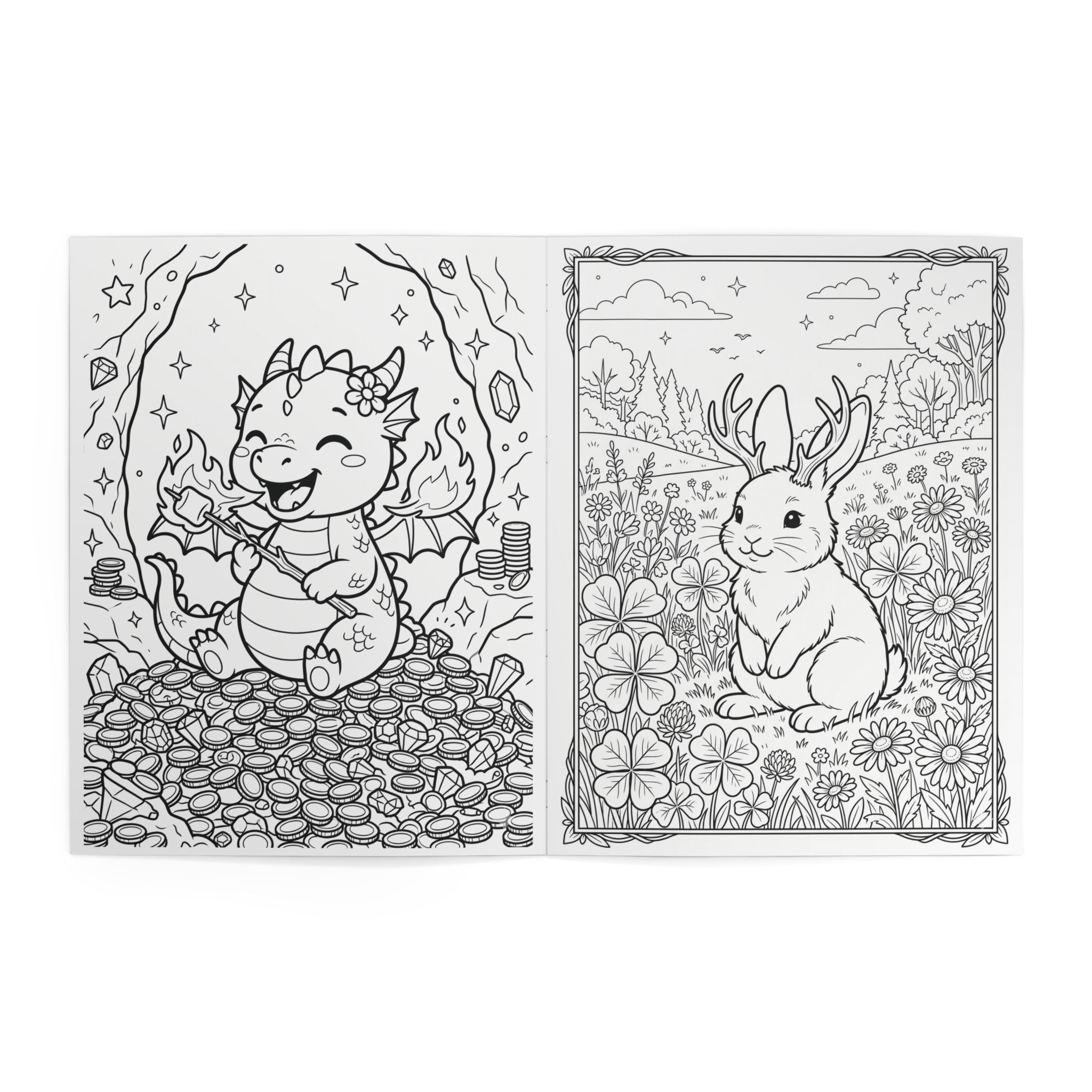 Magical Creatures Coloring Book -24 Pages