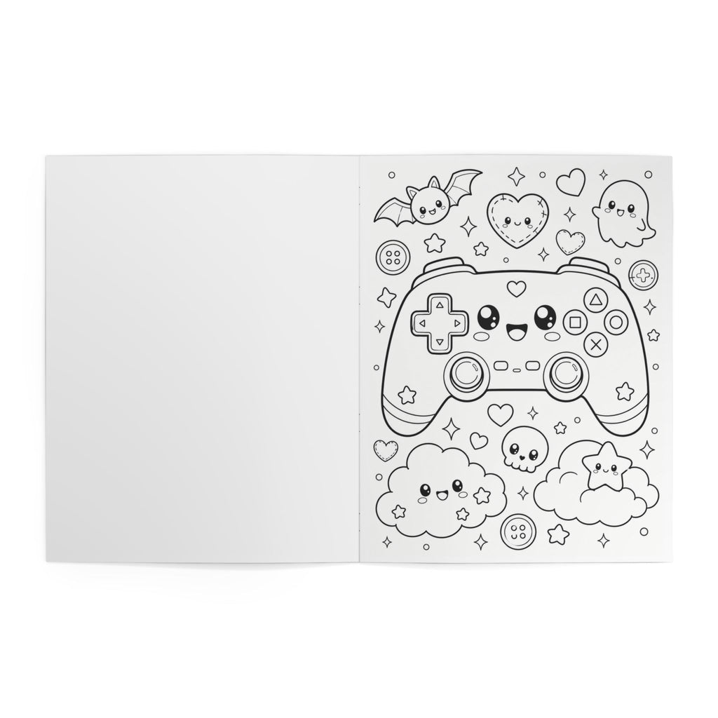 Kawaii Gaming Gadgets Coloring Book —  24 Pages
