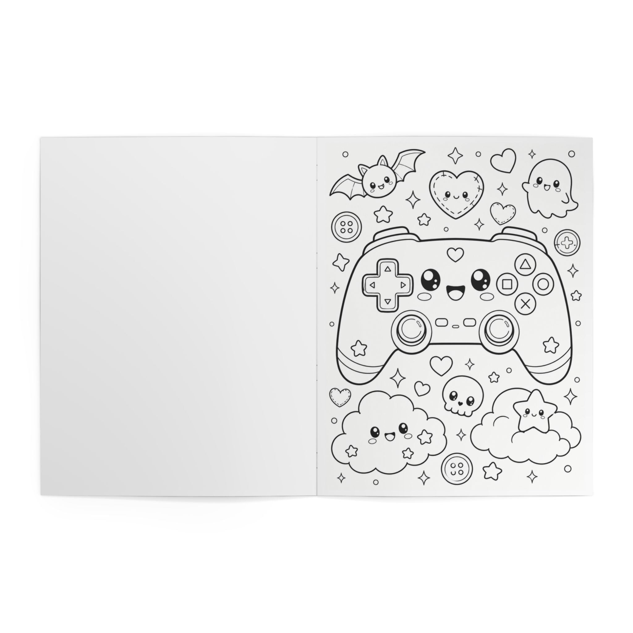 Kawaii Gaming Gadgets Coloring Book —  24 Pages