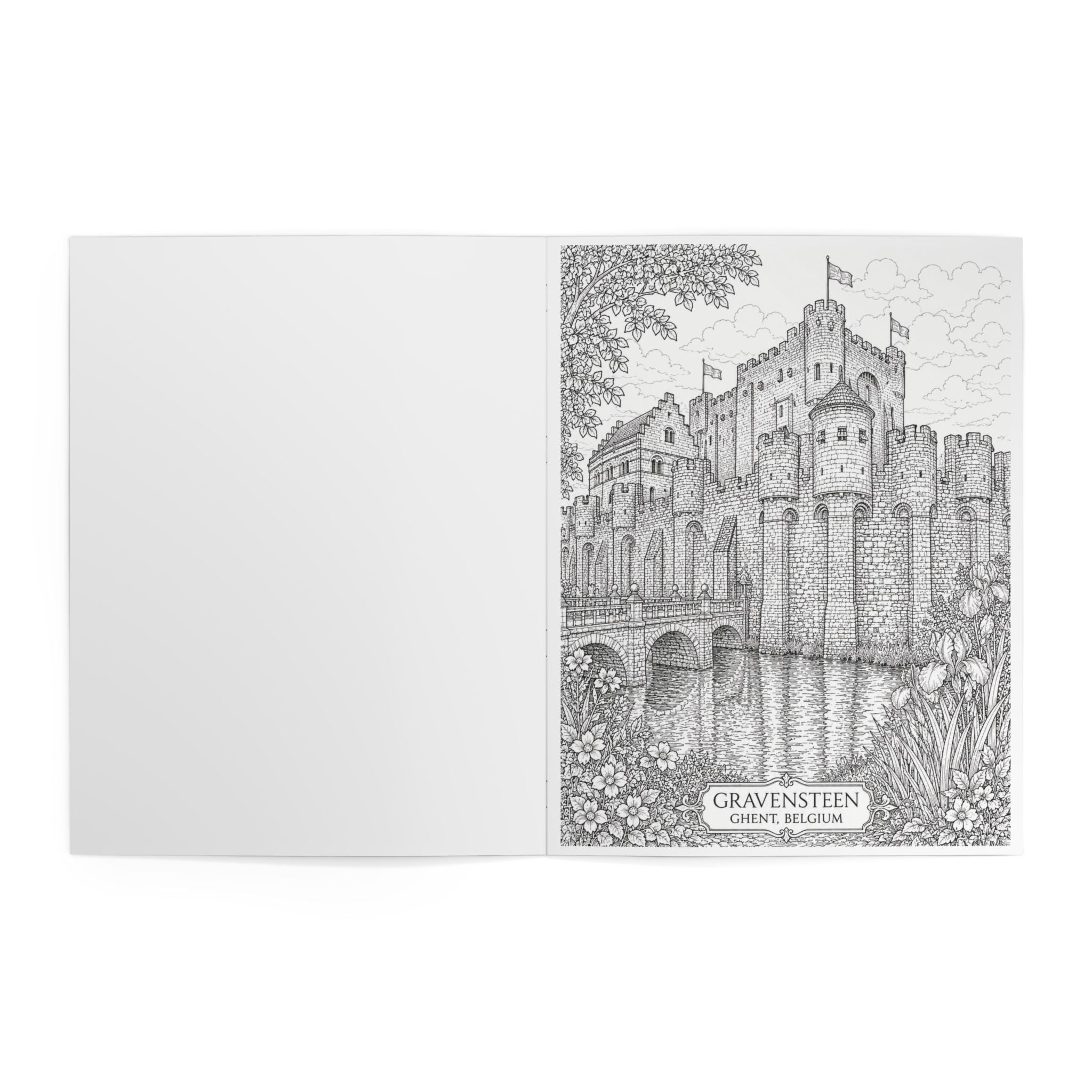Palaces Coloring Book — 24 Pages