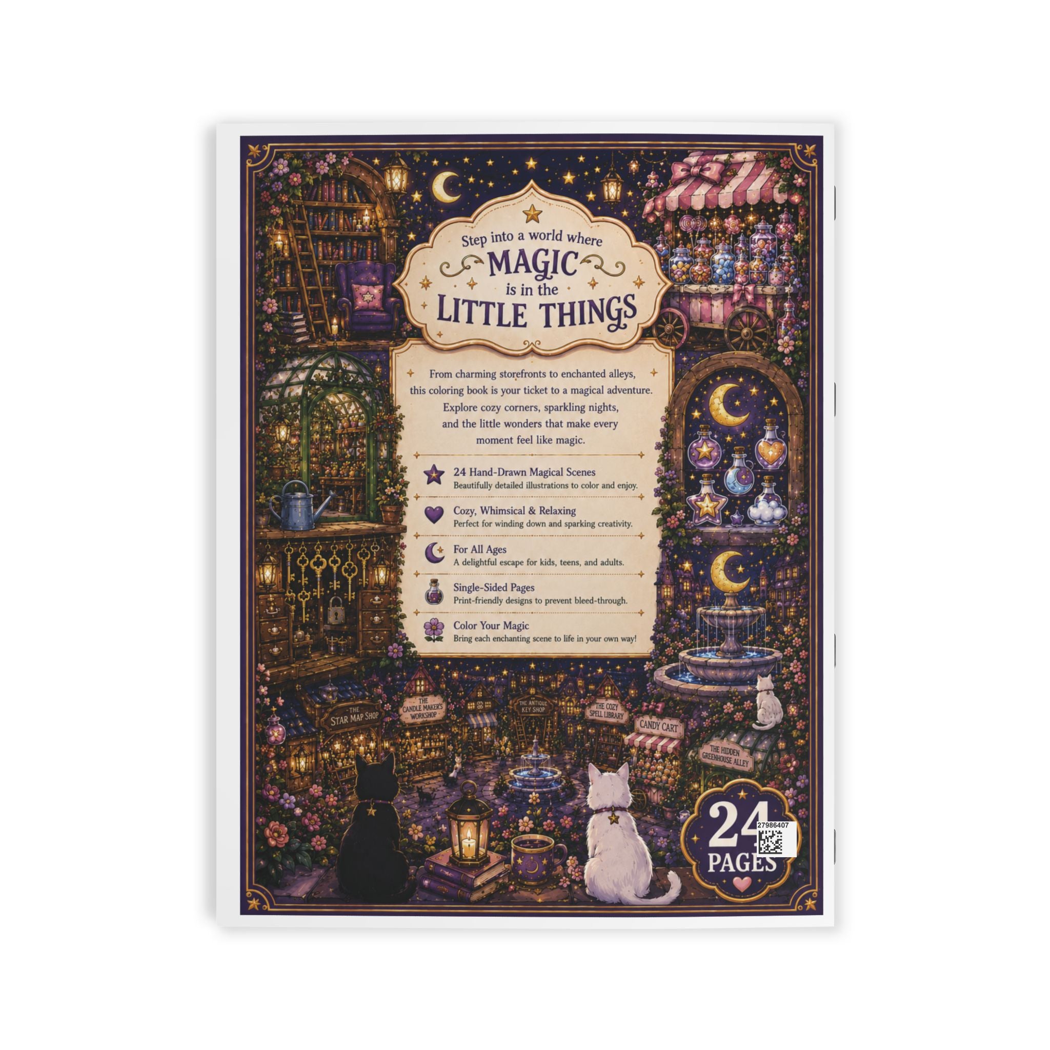 Magical Shops Coloring Book - 24 Pages