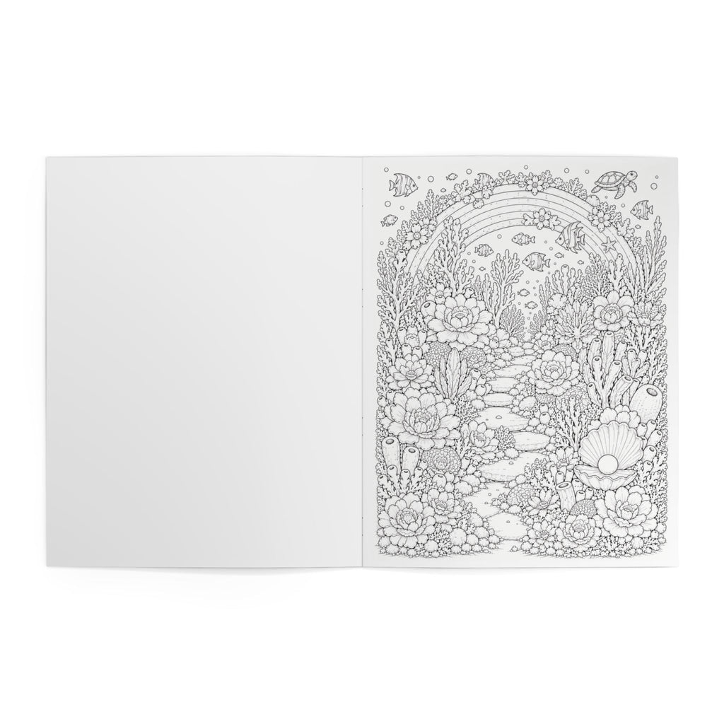 Ocean Garden Kingdom Coloring Book - 24 Pages