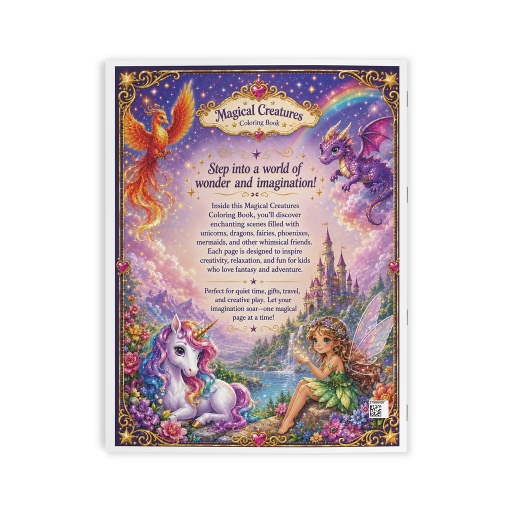 Magical Creatures Coloring Book -24 Pages