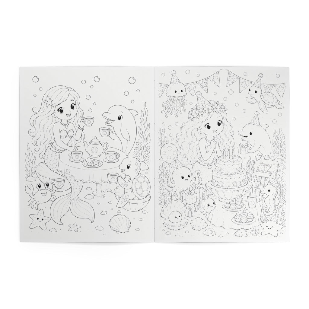 Mermaid Coloring Book for Kids - 24 Pages