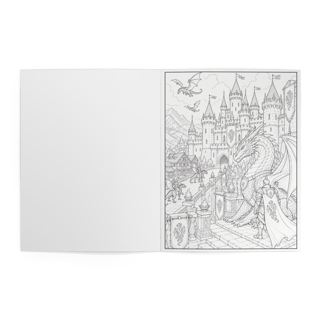 Dragon Castle Kingdoms Coloring Book  - (24 Pages)