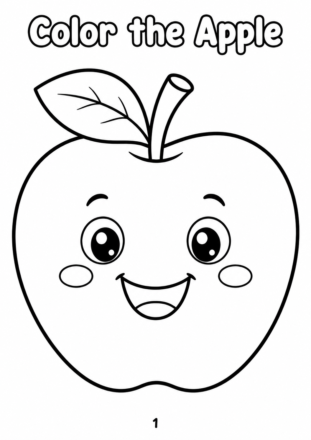 Fruits Coloring Book for Kids – 20 Printable Coloring Pages (PDF)