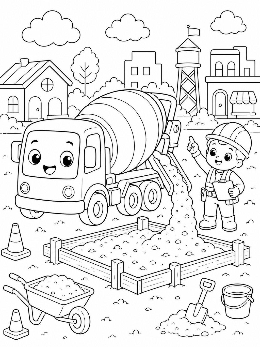 Tiny Builders Town – 30 Printable Coloring Pages (PDF)