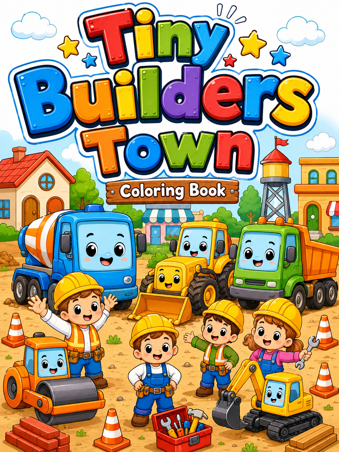 Tiny Builders Town – 30 Printable Coloring Pages (PDF)