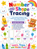 Number and Shape Tracing – 20 Printable Coloring Pages (PDF)