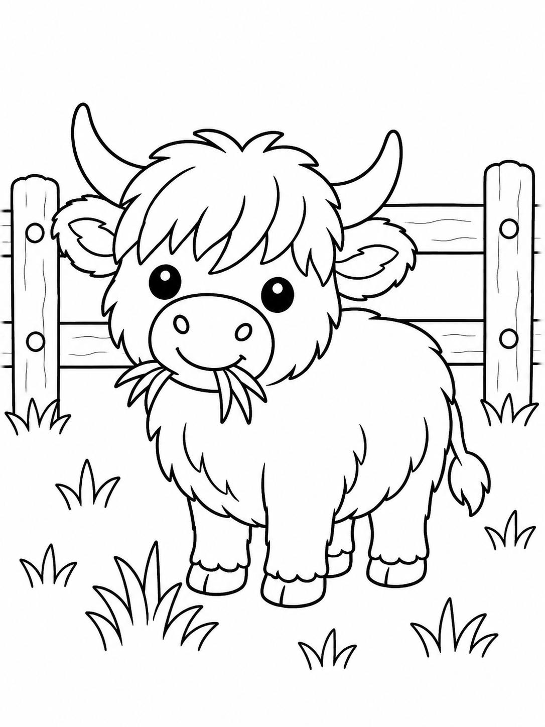 Happy Highland Cow Adventures - 30 Printable PDF Pages (US Letter Size: 8.5" × 11")