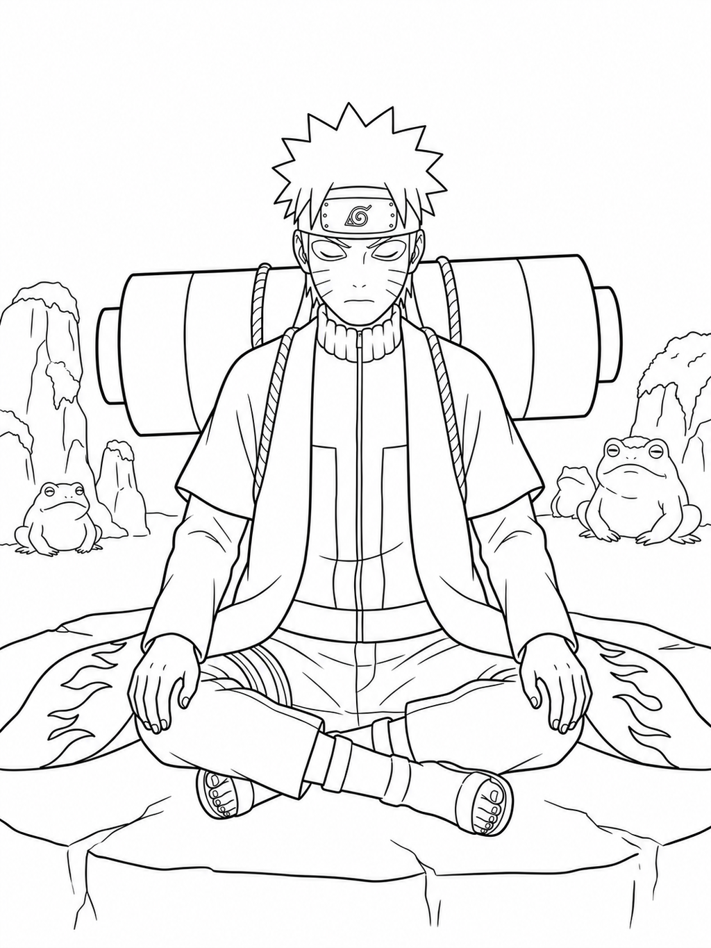 Naruto Vol. 2 Coloring Book - 30 Printable PDF Pages (US Letter Size: 8.5" × 11")