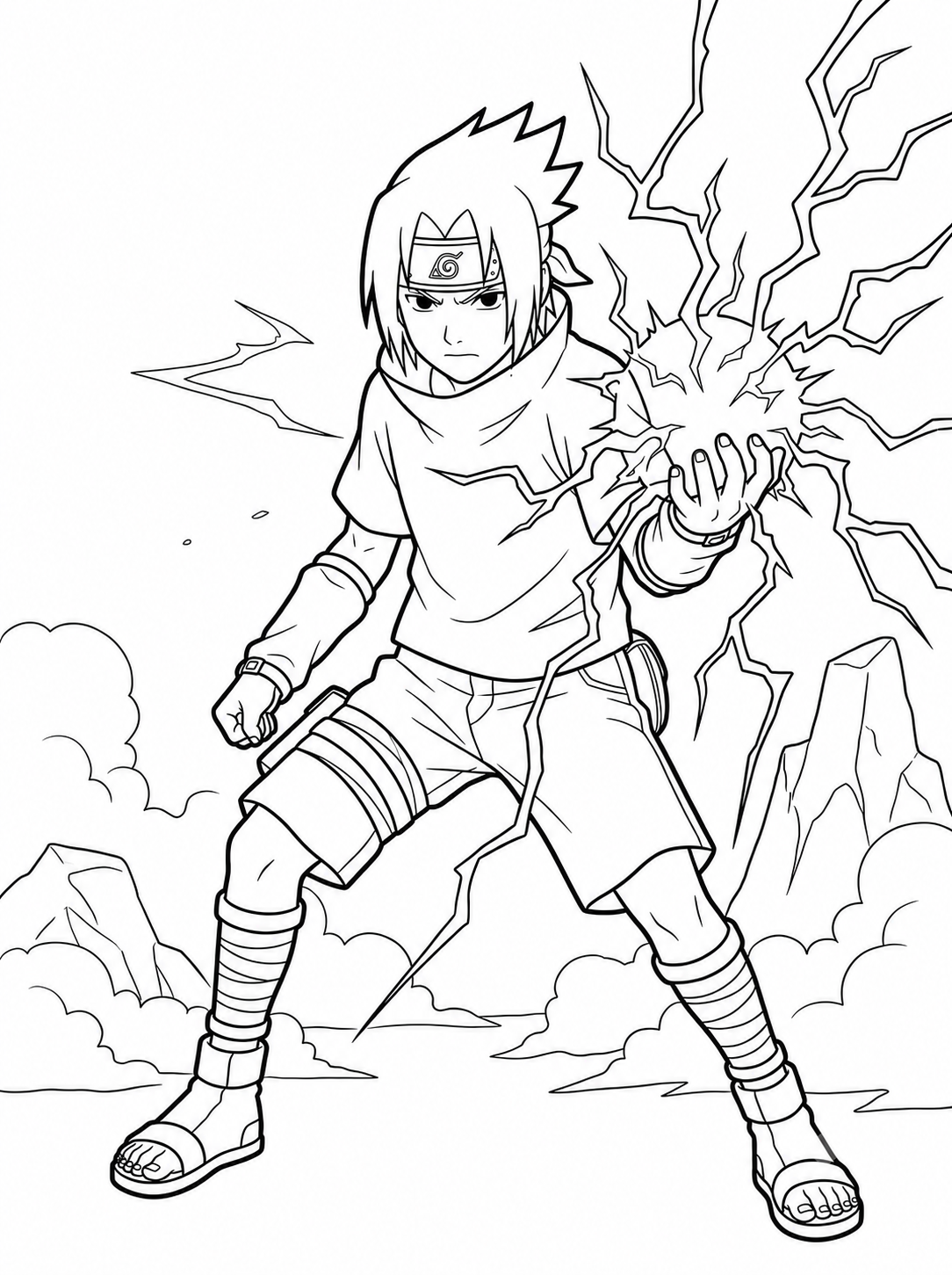 Naruto Vol. 2 Coloring Book - 30 Printable PDF Pages (US Letter Size: 8.5" × 11")