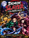 Demon Slayer Coloring Book - 30 Printable PDF Pages (US Letter Size: 8.5" × 11")
