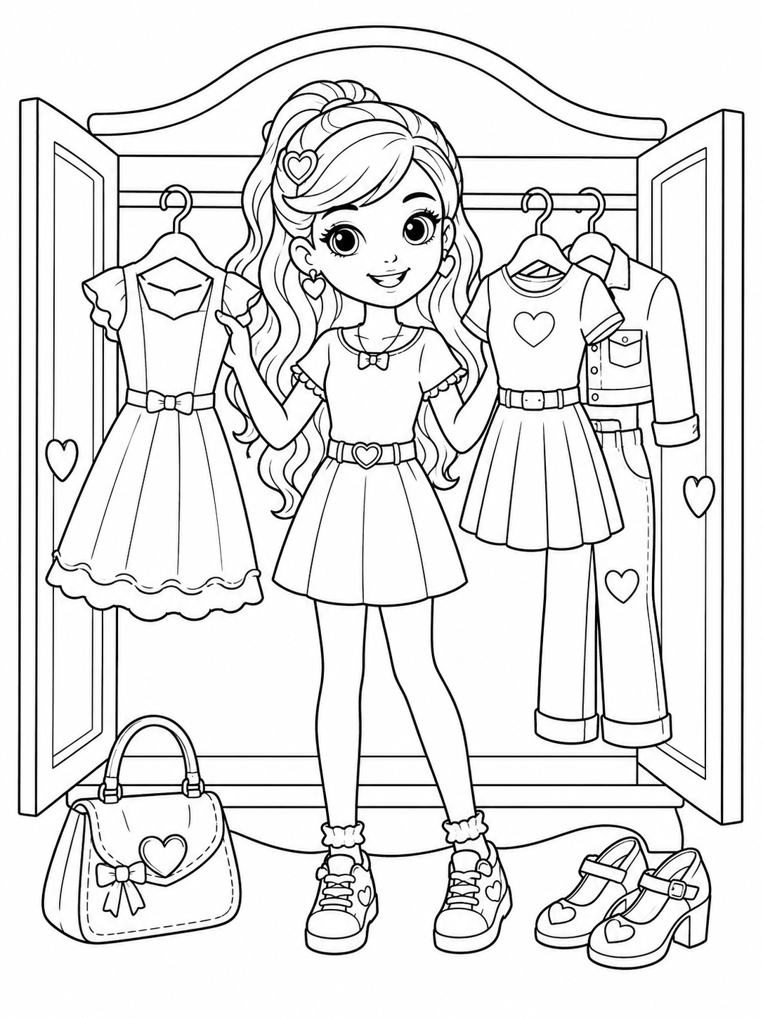 Bella’s Fabulous Dream Life Coloring Book - 30 Printable PDF Pages (US Letter Size: 8.5" × 11")
