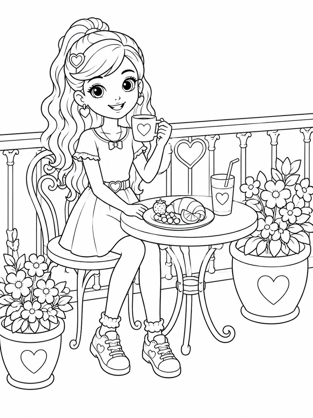 Bella’s Fabulous Dream Life Coloring Book - 30 Printable PDF Pages (US Letter Size: 8.5" × 11")