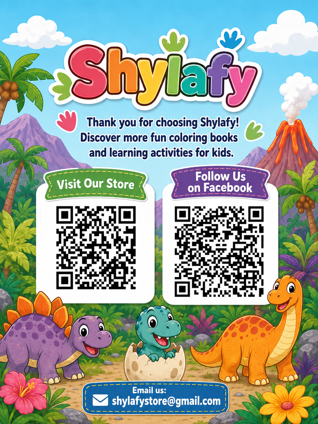 Cozy Dinosaur Days Coloring Book - 30 Printable PDF Pages (US Letter Size: 8.5" × 11")