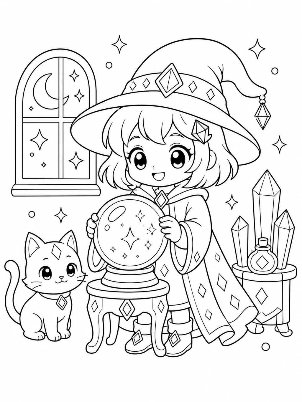 Shylafy Magic Friends Coloring Book - 30 Printable PDF Pages (US Letter Size: 8.5" × 11")