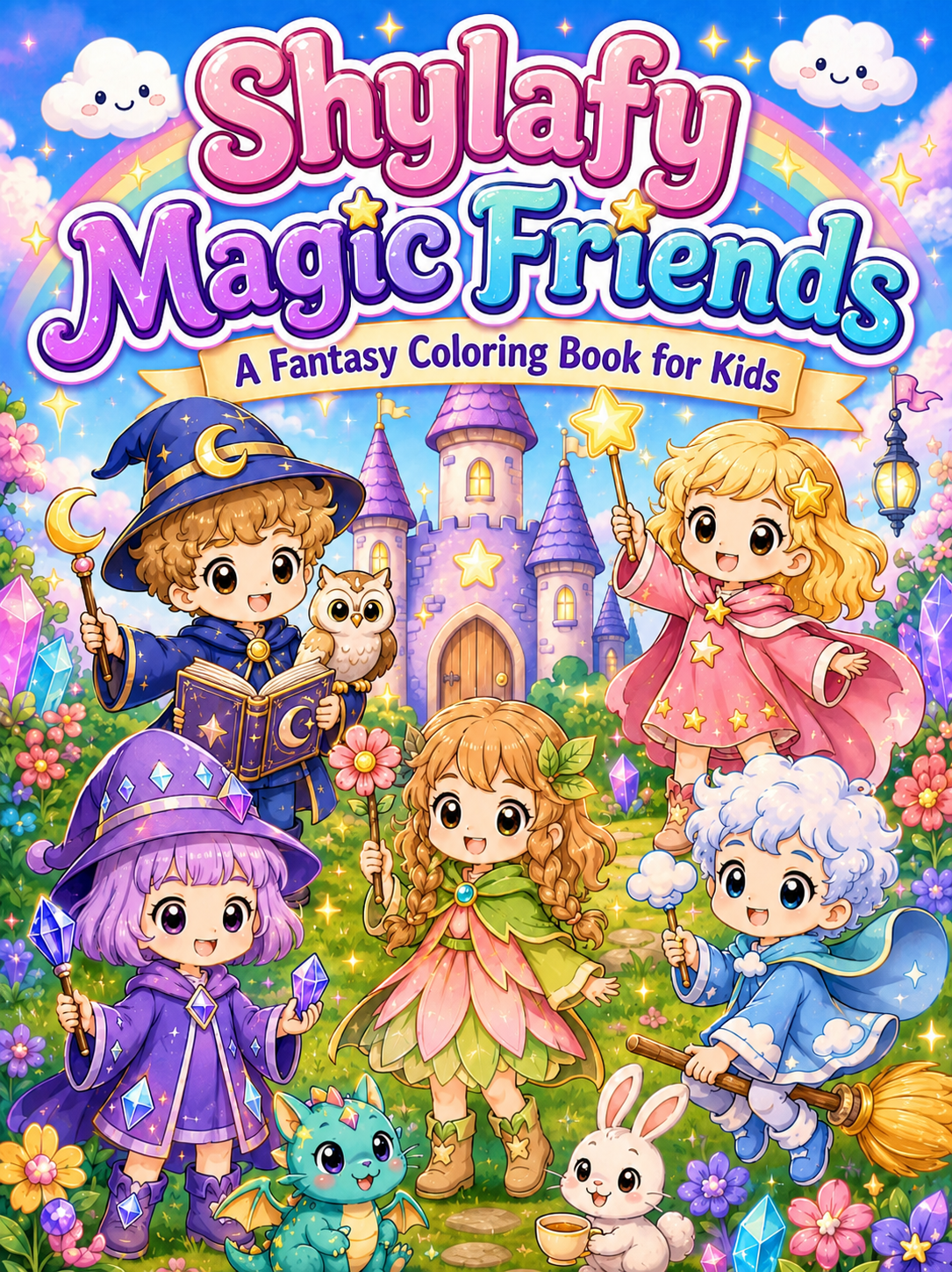 Shylafy Magic Friends Coloring Book - 30 Printable PDF Pages (US Letter Size: 8.5" × 11")