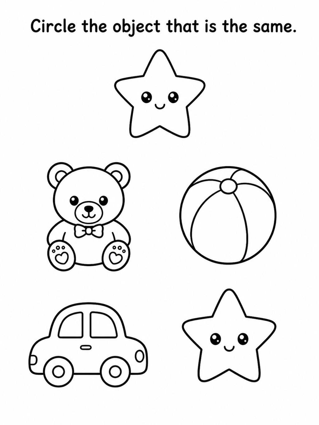 Same and Different Activity Book - 30 Printable Pages (PDF)