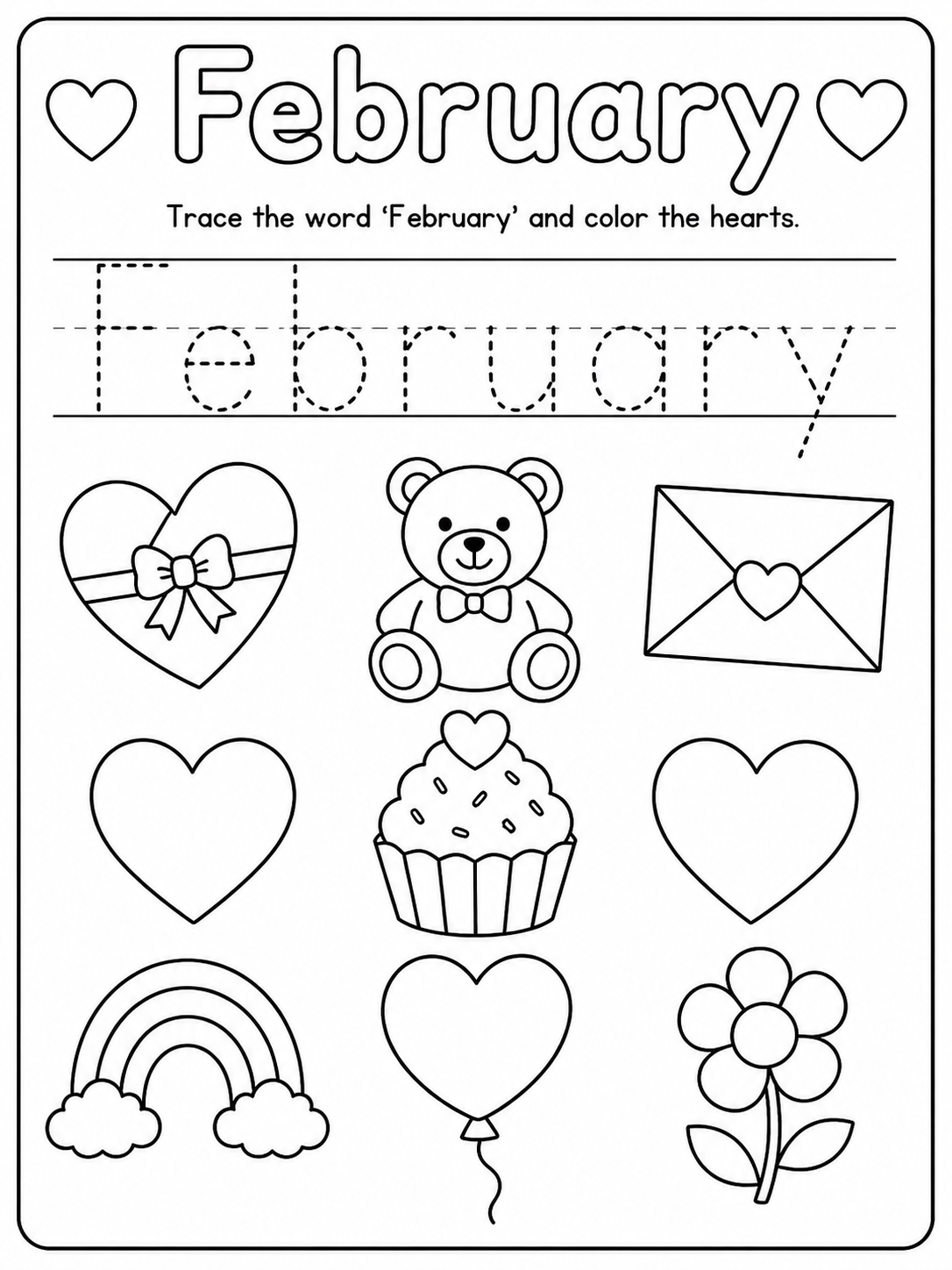 12-Month Preschool & Kindergarten Workbook – 30 Printable Pages (PDF)
