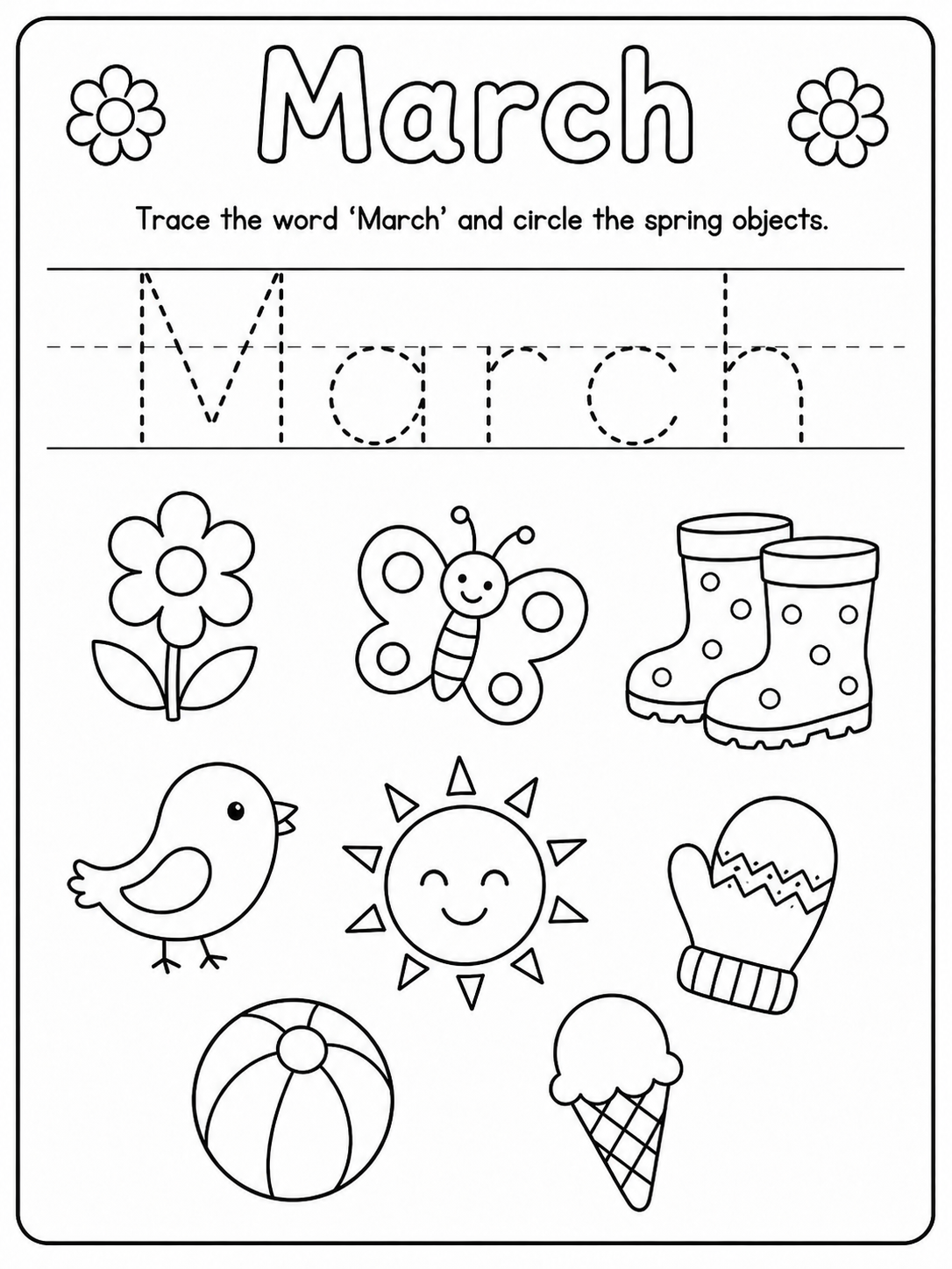 12-Month Preschool & Kindergarten Workbook – 30 Printable Pages (PDF)