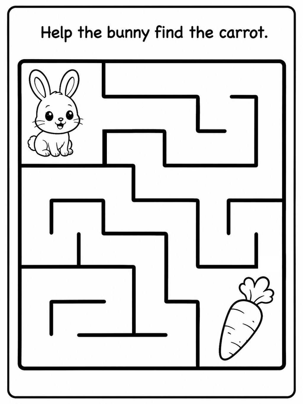 Simple Maze Activity book - 30 Printable Pages (PDF)