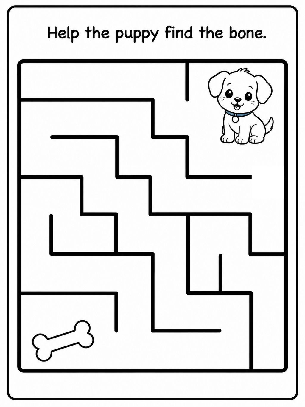 Simple Maze Activity book - 30 Printable Pages (PDF)